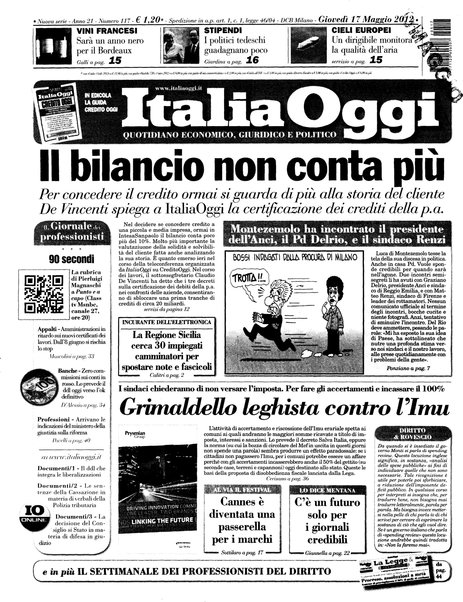 Italia oggi : quotidiano di economia finanza e politica